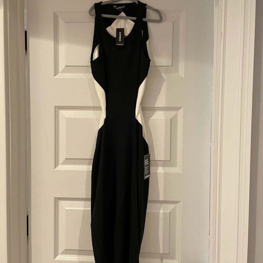 Sexy backless fitted black dress NWT